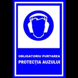 placuta obligatoriu purtarea protectia auzului